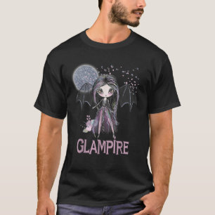 Pretty Halloween Vampire Glam Gothic Girl Bat Glam T-Shirt
