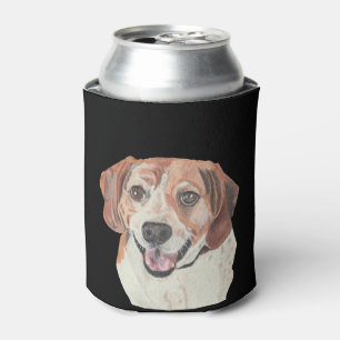 Pretty Hand Drawn Beagle Can Cooler