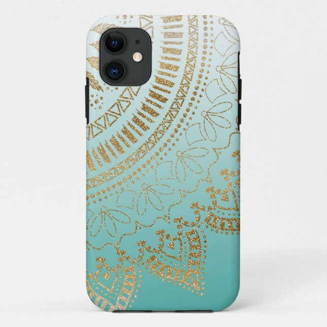 Pretty hand drawn tribal mandala elegant design Case-Mate iPhone case (Back)
