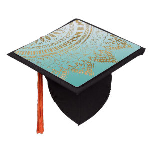 Pretty hand drawn tribal mandala elegant design graduation cap topper