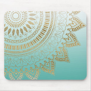 Pretty hand drawn tribal mandala elegant design mouse pad