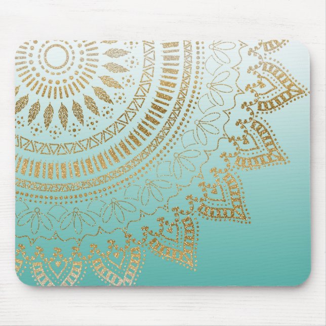 Pretty hand drawn tribal mandala elegant design mouse pad (Front)