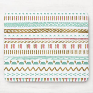 Pretty hand paint tribal Aztec geometric design Mouse Pad