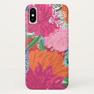 Pretty Hand Painted Colourful Flowers Case-Mate iPhone Case