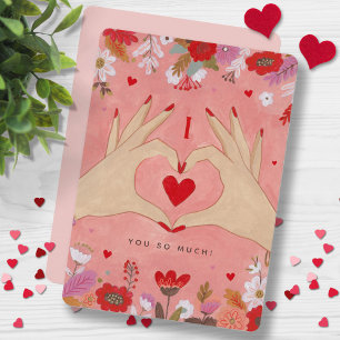 Pretty Hands in Love Signe Valentine Carte de voeu