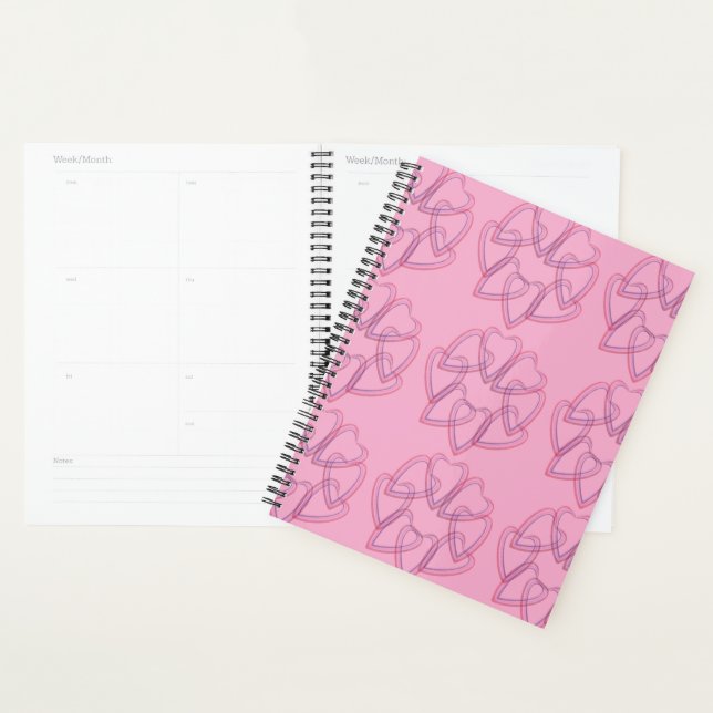 Pretty heart circle pattern planner (Display)