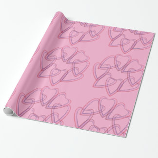 Pretty heart circle pattern wrapping paper