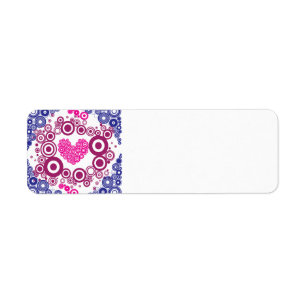 Pretty Heart Concentric Circles Girly Teen Design