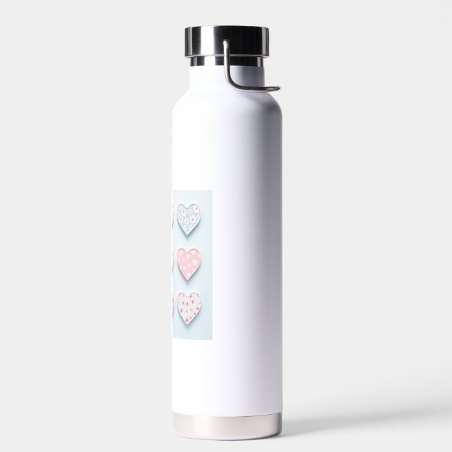  pretty heart picture tumbler water bottle (Left)