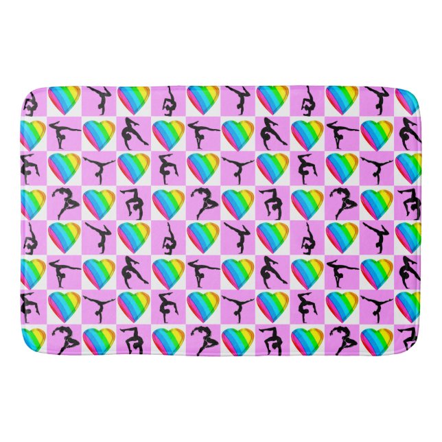 PRETTY HEARTS GYMNASTICS BATHMAT (Front)