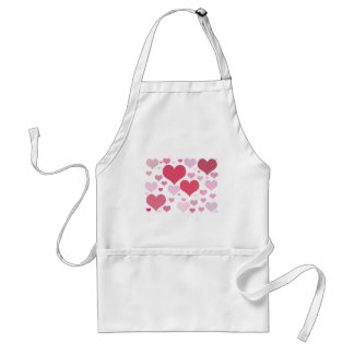 Pretty Hearts in Shades of Pink Standard Apron
