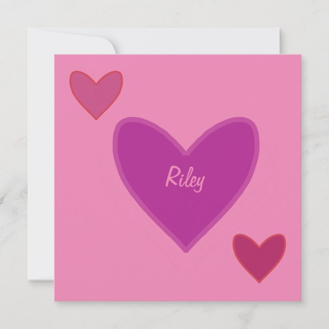 Pretty Hearts Valentine’s Day Card (Front)