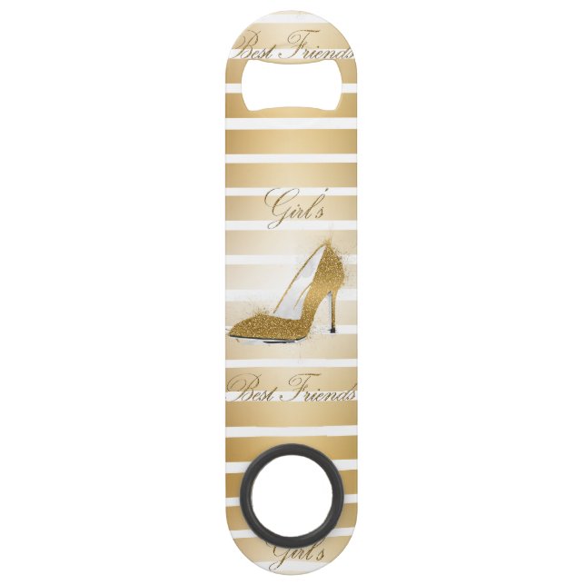 Pretty High heels shoe “Girls best Friends” Bar Key (Front)