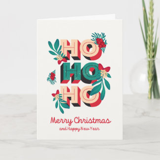 Pretty Ho, Ho, Ho Christmas Card