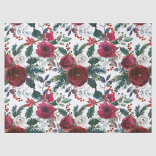 Pretty Holiday Grenadine Red Mistletoe Christmas Tissue Paper