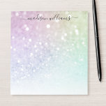 Pretty Holographic Glitter Girly Glamourous Notepad<br><div class="desc">Easily personalize this elegant colourful bokeh glitter pattern with your custom details.</div>