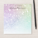 Pretty Holographic Glitter Girly Glamourous Notepad<br><div class="desc">Easily personalize this elegant colourful bokeh glitter pattern with your custom details.</div>