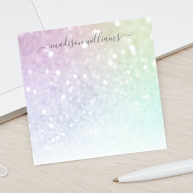 Pretty Holographic Glitter Girly Glamourous Post-it Notes (Creator Uploaded)