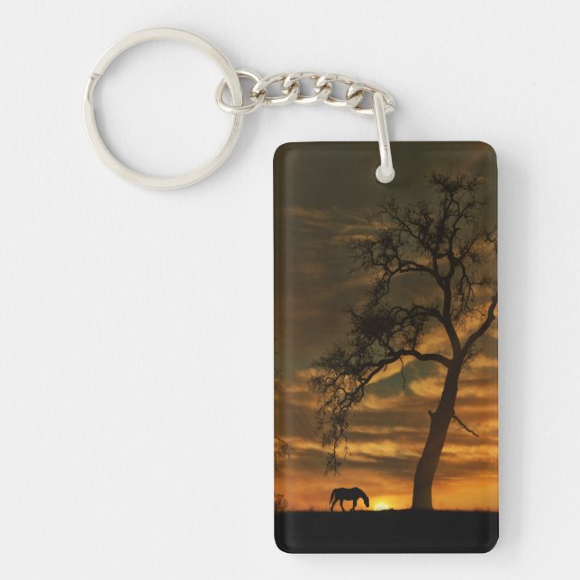 Pretty Horse and Tree Keychain (Front)