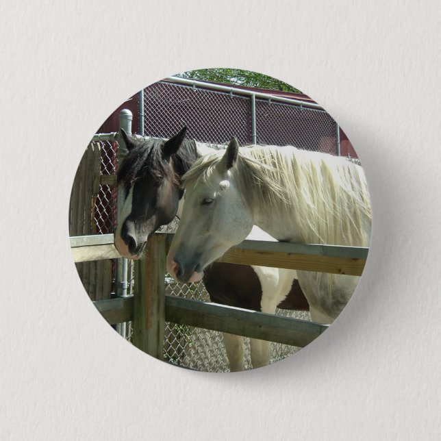 Pretty Horses 2 Inch Round Button (Front)