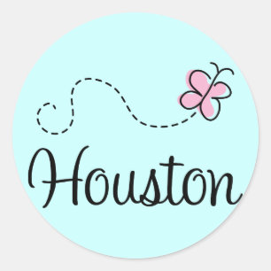 Pretty Houston Texas T-shirt Classic Round Sticker