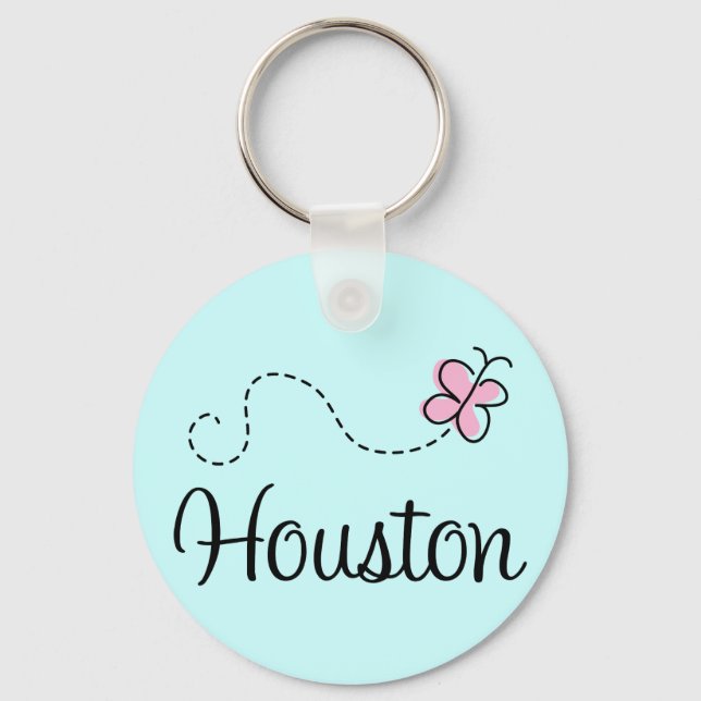 Pretty Houston Texas T-shirt Keychain (Front)