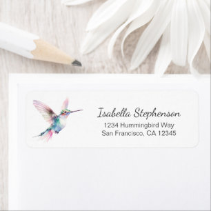 Pretty Hummingbird Minimalist Return Address