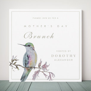 Pretty Hummingbird Mother's Day Brunch Invitation