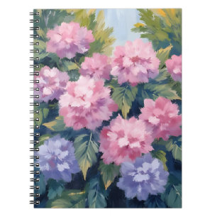 Pretty Hydrangea Blooms   Floral Watercolor Notebook