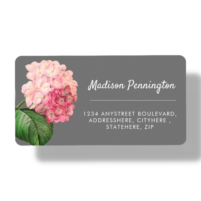 Pretty Hydrangea Flower Return Address Label (Creator Uploaded)