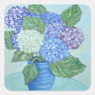 Pretty Hydrangea Painting Sticker