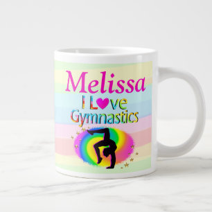 PRETTY I LOVE GYMNASTICS PERSONALIZED MUG