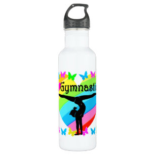 PRETTY I LOVE GYMNASTICS RAINBOW DESIGN 710 ML WATER BOTTLE