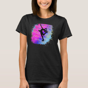 Pretty Ice Skating Dancer Figure Skate Skater Colo T-Shirt