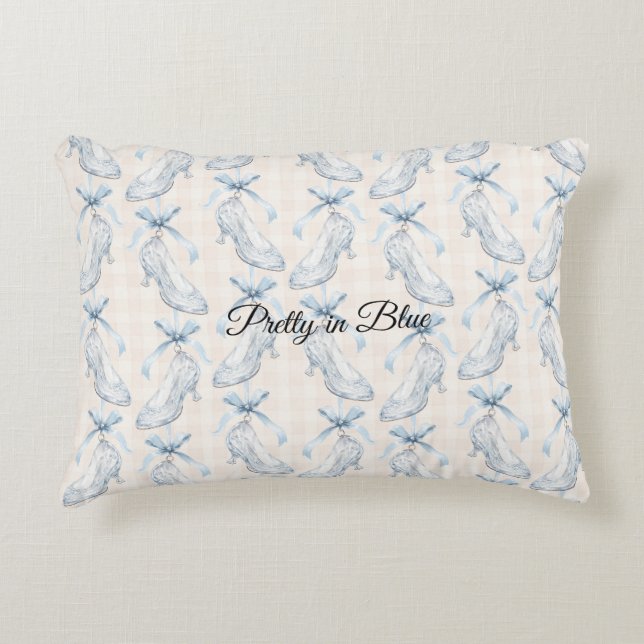 Pretty in Blue High Heels Accent Pillow (Front)
