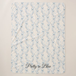 Pretty in Blue High Heels Sherpa Blanket