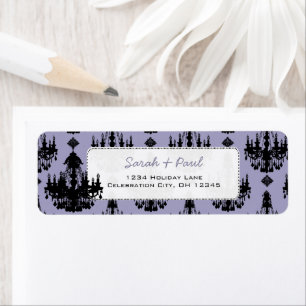 Pretty in Lavende Chandeliers Return Address Label
