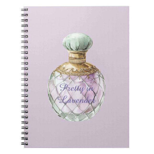 Pretty in Lavender Perfume Bottle Notebook (Front)