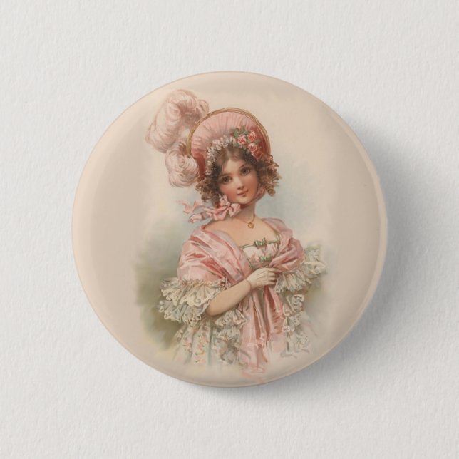 Pretty in Pink 2 Inch Round Button (Front)