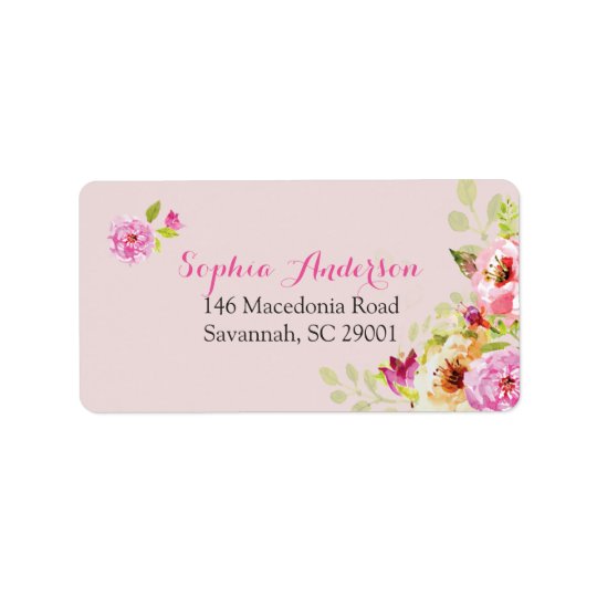 Pretty in Pink Address Label