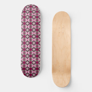 Pretty In Pink And Green Colour Block  Skateboard