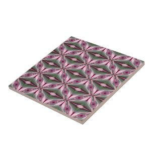 Pretty In Pink And Green Stretched Colour Block  Tile