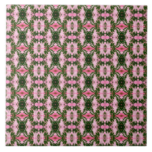 Pretty in Pink and Green Tile