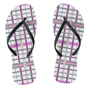 Pretty In Pink and Grey Flip Flops
