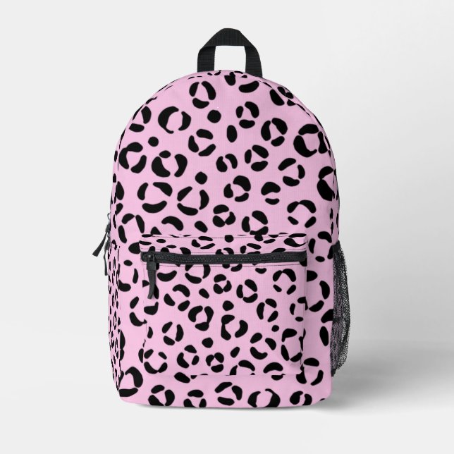 Pretty in Pink Animal Print Printed Backpack (Front)