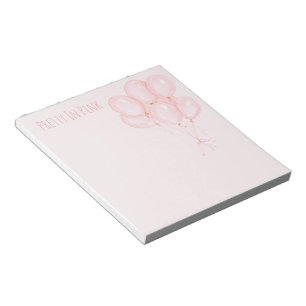 Pretty In Pink Balloons Notepad