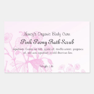 Pretty In Pink Bath Products Soap Label