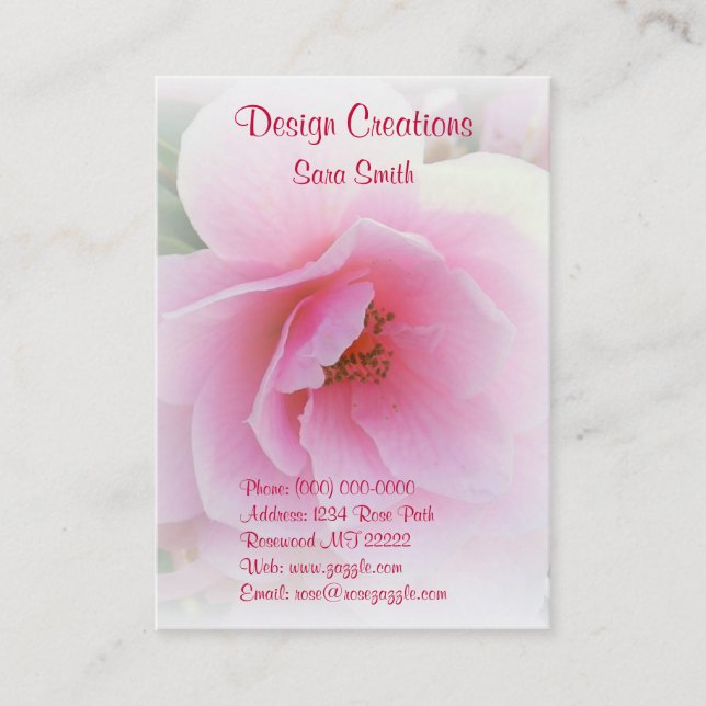 Pretty in Pink Business Cards (Front)