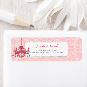 Pretty in Pink Chandeliers Return Address Label