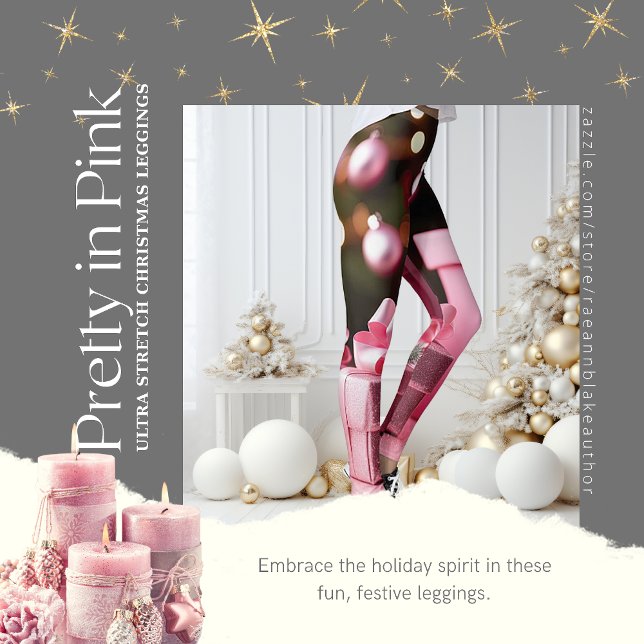 Pretty in Pink Christmas Leggings (Creator Uploaded)